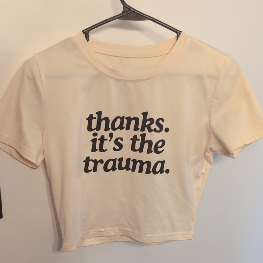 Yellow Graphic Crop Top